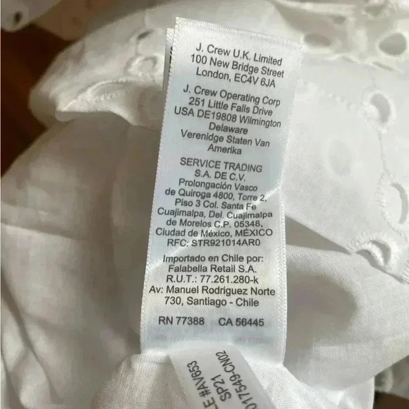 J. Crew -White Floral Eyelet Ruffle Midi Dress Size 12 NWT - Picture 14 of 15